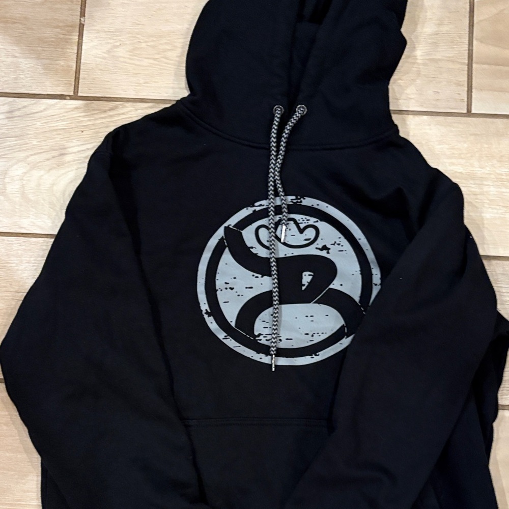 Hooey Black Hoodie with Gray Logo